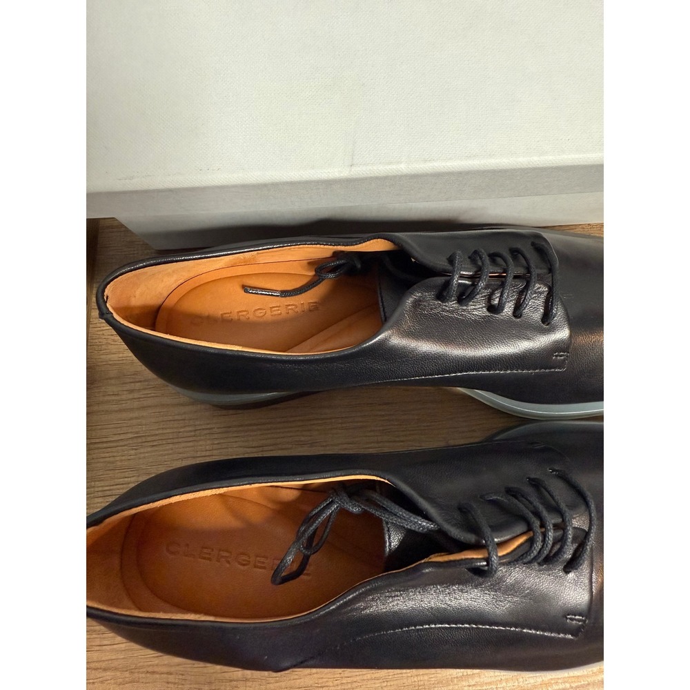 Robert Clergerie Roma - Luxe French Black Leather Lace-Up Brogues - Picture 4 of 11